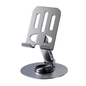 Metal Desktop 360 Degree Rotating Cell Phone Holder - Silver