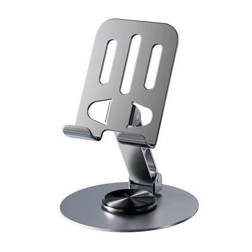 Metal Desktop 360 Degree Rotating Cell Phone Holder - Silver